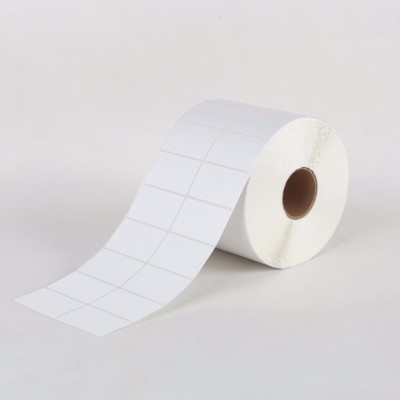 Wholesale price sami glossy surface custom size pp synthetic paper sticker roll