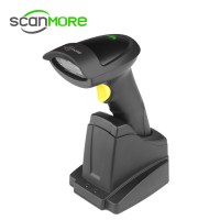 Scanmore high speed 4 mile USB interface 1d wireless handheld with charging base barcode scanner