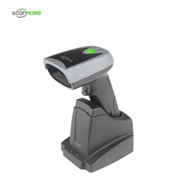 Handfree 2d barcode scanner desktop wireless 2d barcode reader scanner with charging base