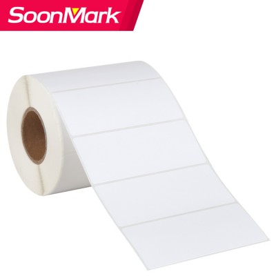 Thermal Bopp Barcode Paper Label Thermal Paper 60*40* 500 Pieces Removable White PP polypropylene Label Stickers