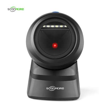 300 Scans/sec Desktop Image Barcode Scanner omnidirectional 2D qr code scanner